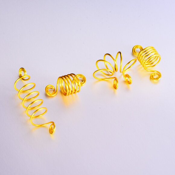 BBTO 50 Pieces Copper Hair Dreadlocks Coil Hair Wraps Braiding Dread Locks Metal - Picture 5 of 6